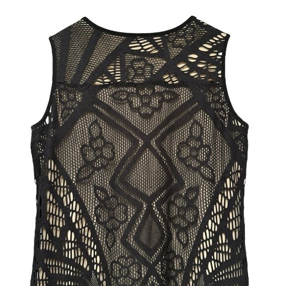 NEIMAN MARCUS 5 Twelve Dress Small Fringe Flapper Black Lace NWT - Picture 3 of 10